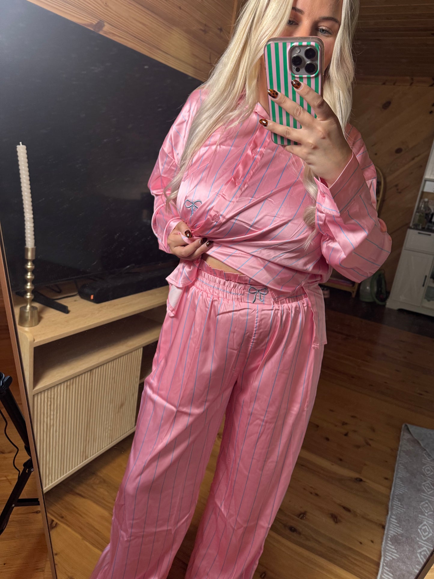 Pink Stripes PJ's