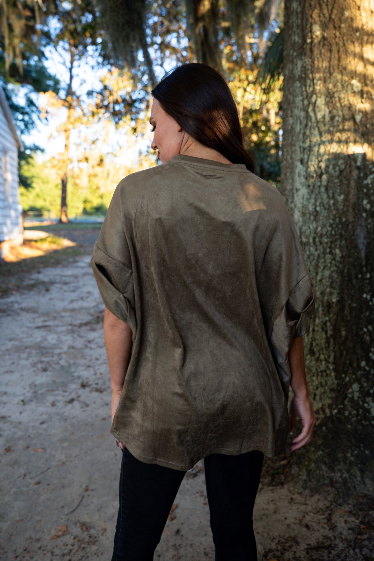 Southern Spice Suede Top