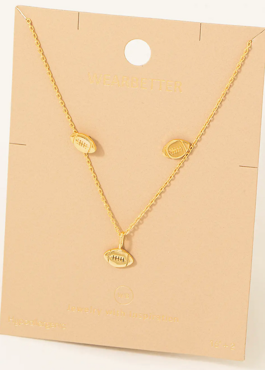 Football Charm Necklace