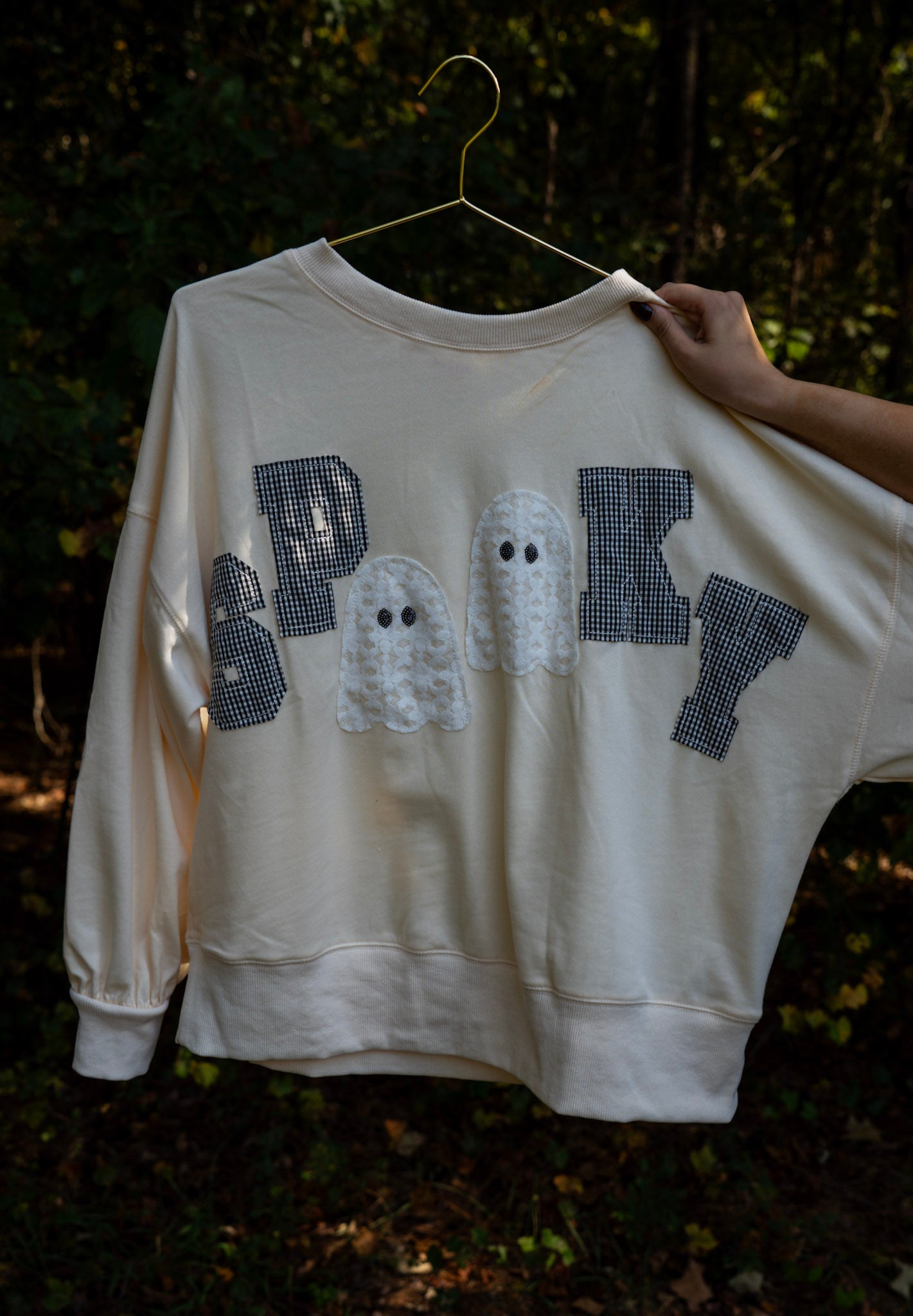 Gingham Ghosts Pullover