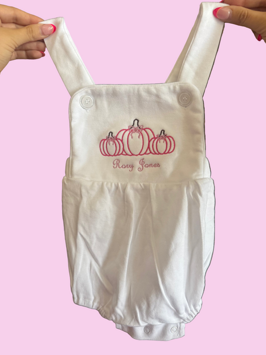 Pink Pumpkin Patch Romper