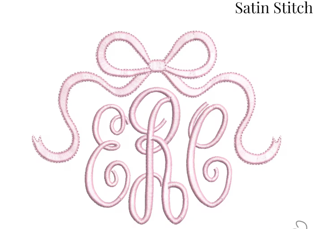 Baby Pink Bow Monogram Onesie