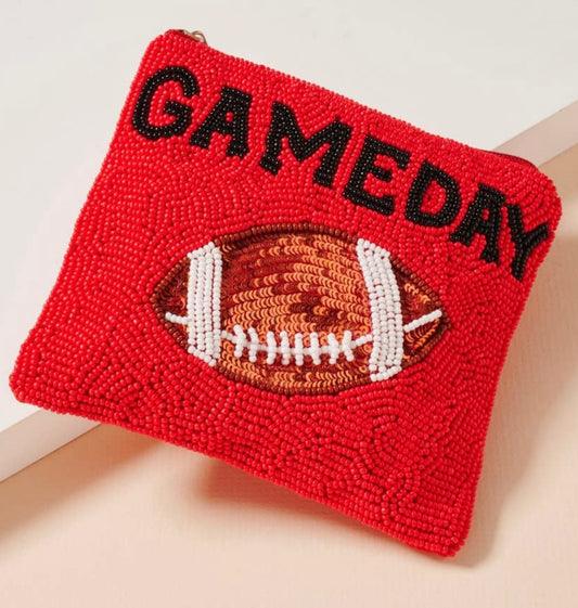 Game Day Beaded Coin Purse