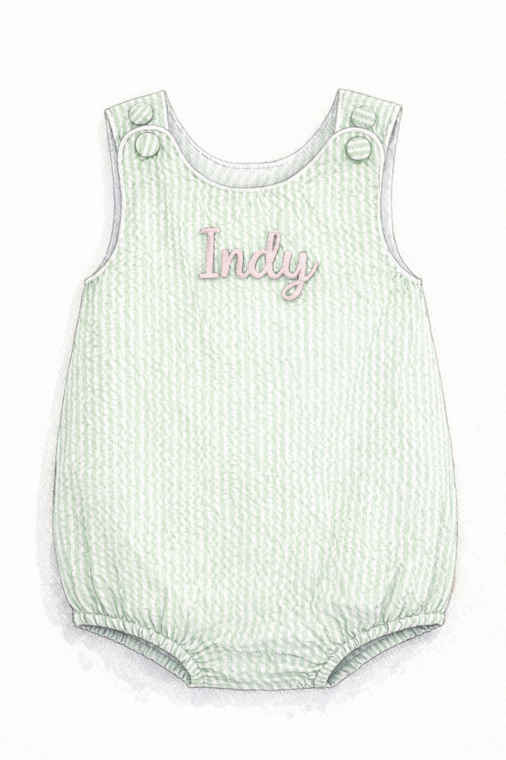 The Lucky Little One Bubble - Pink Writing