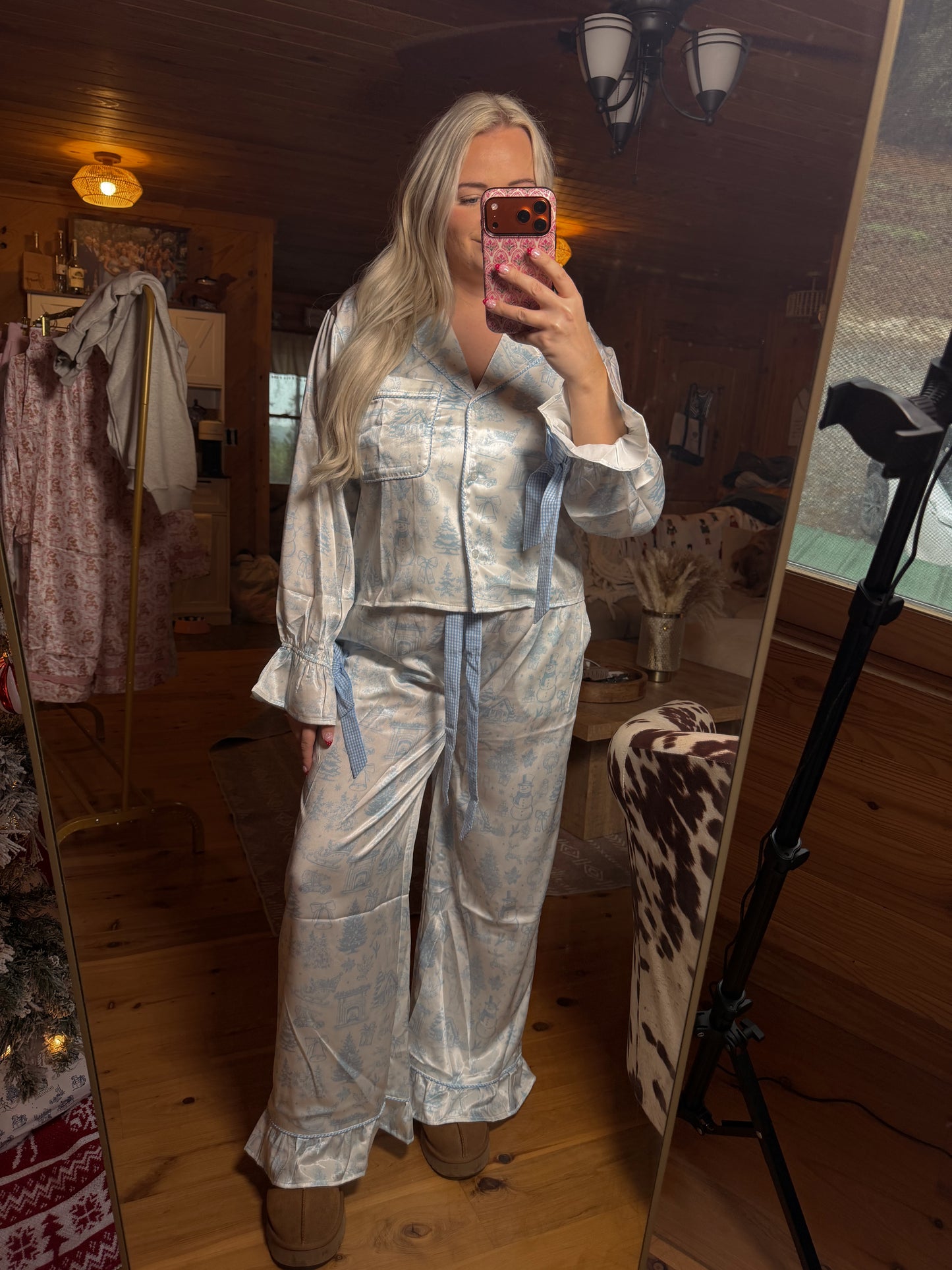 Frosted Toile Pajama Set