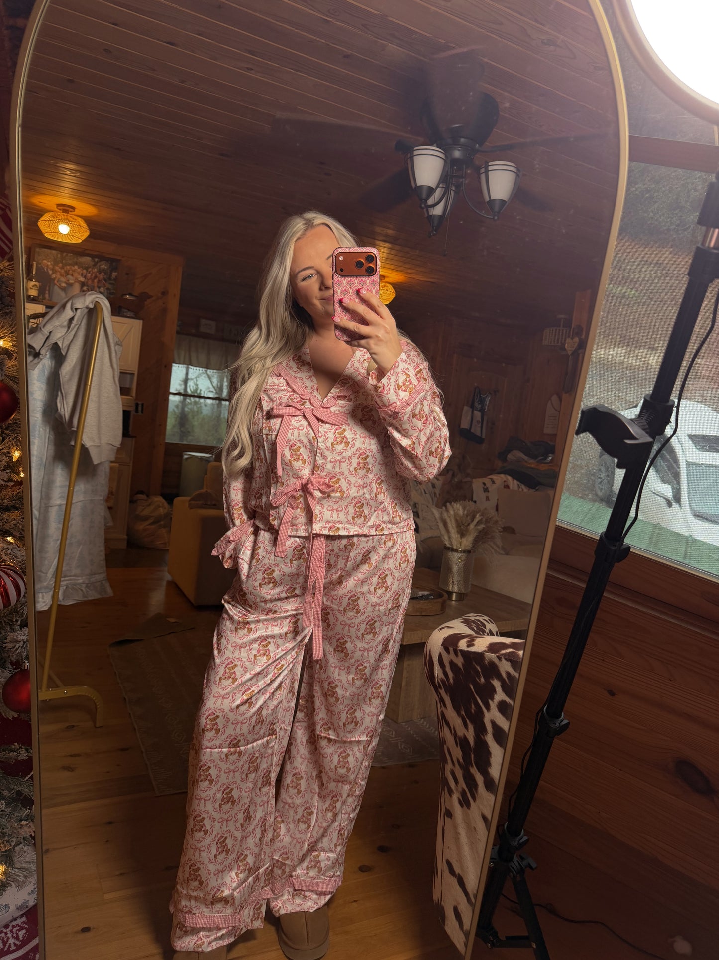Merry & Pink Pajama Set