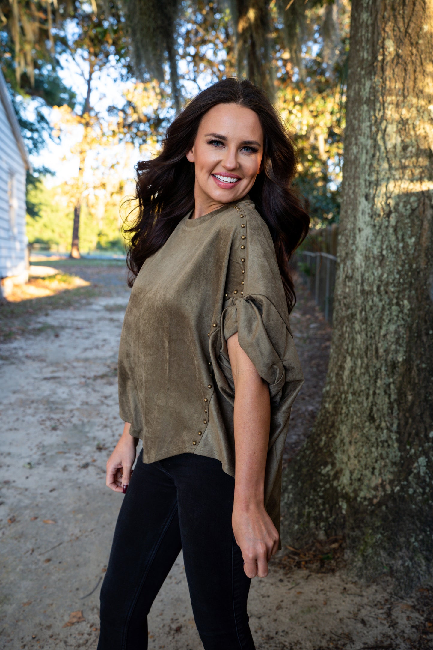 Southern Spice Suede Top