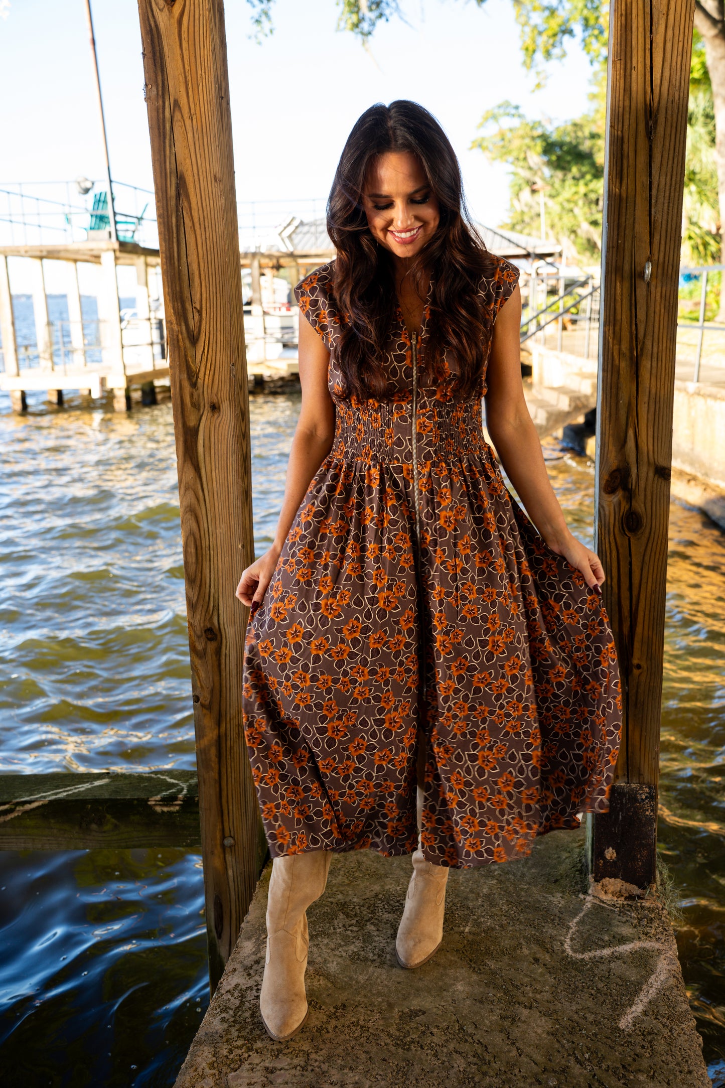 Friendsgiving Floral Dress