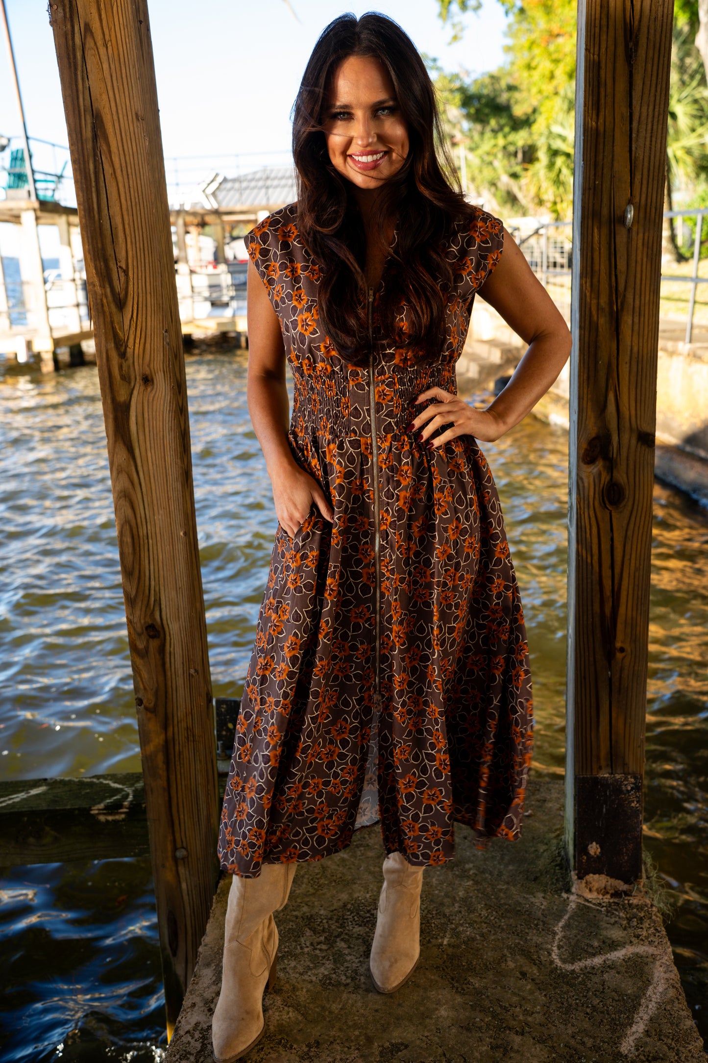 Friendsgiving Floral Dress