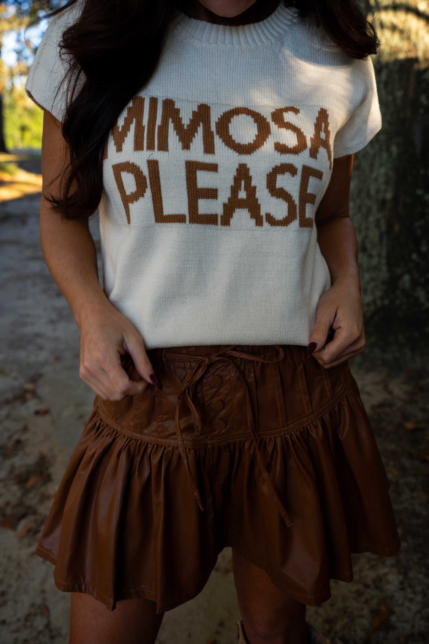 Mimosa Please! Short Sleeve Sweater