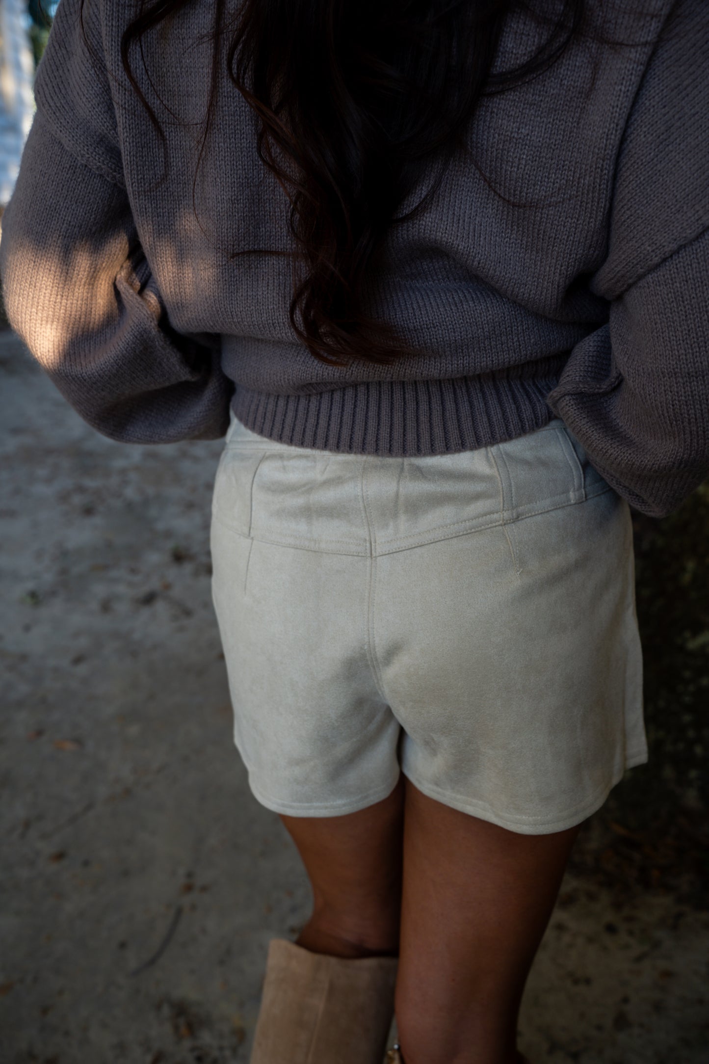 Harvest Cream Belted Shorts